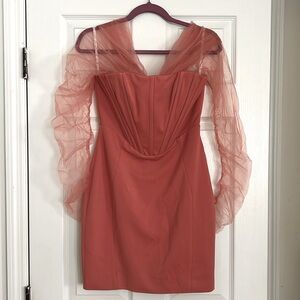 NWT Pink (salmon) color mini dress in size Large (10-12)